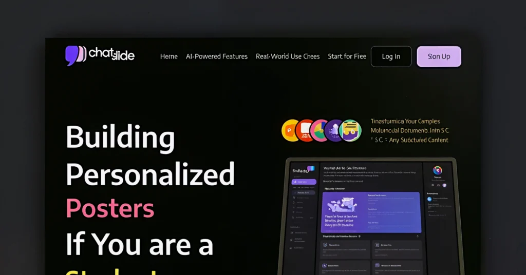 Building Personalized Posters using ChatSlide by using AI powered features